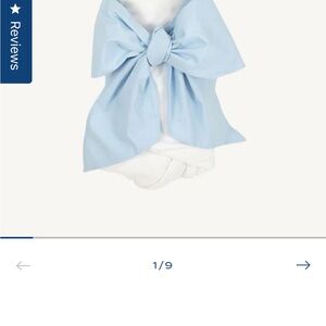 The Beaufort Bonnet Company Bow Swaddle in Buckhead Blue